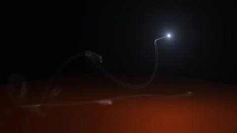Abstract light dancing in the dark with particles falling onto the floor Stock Footage 251949953