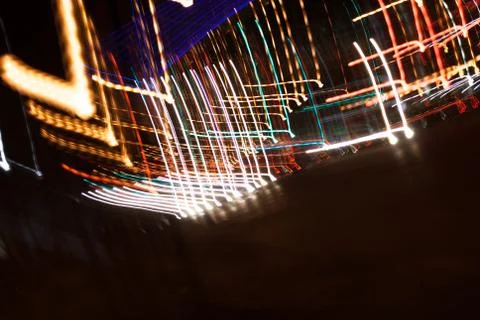 Abstract light diffusions of city lights Stock Photos