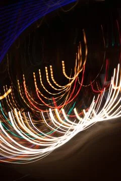 Abstract light diffusions of city lights Stock Photos