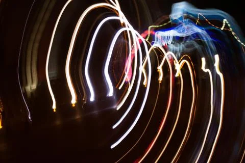 Abstract light diffusions of city lights Stock Photos