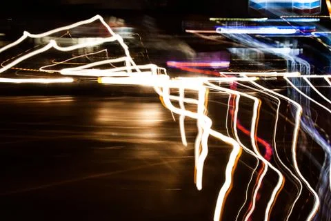Abstract light diffusions of city lights Stock Photos