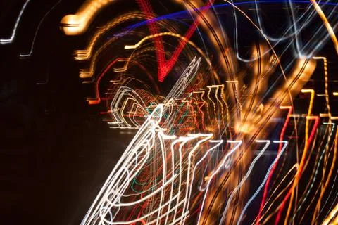 Abstract light diffusions of city lights Foto stock
