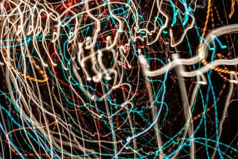 Abstract light diffusions of city lights Stock Photos