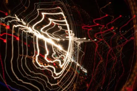 Abstract light diffusions of city lights Stock-Fotos