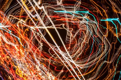 Abstract light diffusions of city lights Stock Photos
