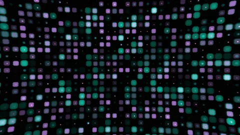 Abstract light dots in distorted animated pattern. Simple motion graphics Stock Footage 161342486