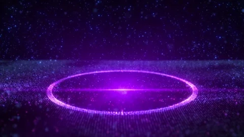 Abstract light of dust particles rising up from a round surface Stock Footage 284317077