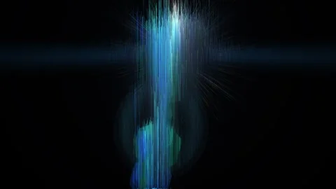 Abstract Light Effect with Blue and Green Glows and Bright Lines Video stock 337226770