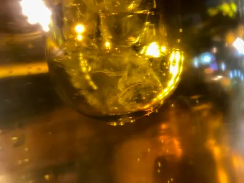 Abstract light effect of close up beer tubes with beautiful bubbles in high m Stock Photos