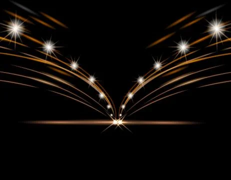 Abstract light effects. Car headlight. Road, street, expressway with lanterns Stock Illustration