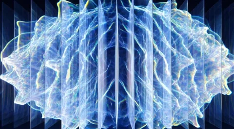 Abstract light energy through vertical glass Stock Footage 331451741