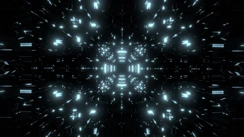 Abstract light explosion design 3d illustration background endless club visual Stock-Footage 160834304