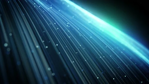 Abstract Light Fiber Strings Flowing Background Loop Video stock 167695006