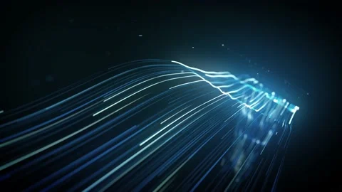 Abstract Light Fiber Strings Flowing Background Loop Vidéo 176787150