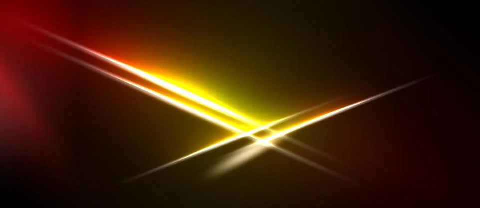 Abstract light flares intersect. Vivid colors blend, creating dynamic energy. 스톡 일러스트