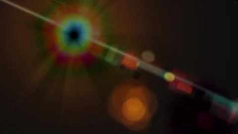 Abstract light flares at low speed in the dark Vídeo Stock 315146652