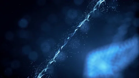Abstract Light Flowing Particles Landscape Fx Background Loop Vídeos de archivo 147449648