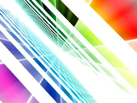 Abstract light fractal diagonal pattern - digitally generated im Stock Illustration