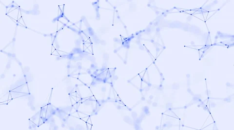 Abstract light geometrical background with blue lines and dots Stock Footage 66687153