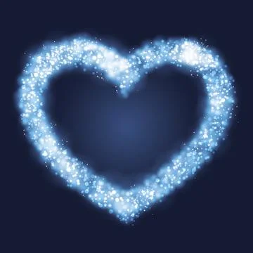 Abstract light glowing heart background Stock Illustration