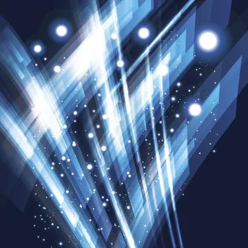 Abstract light glowing space background Stock Illustration