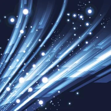 Abstract light glowing space background Stock Illustration