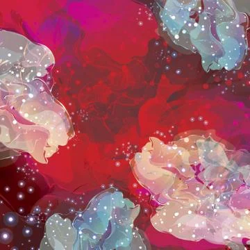 Abstract light glowing space background Stock Illustration