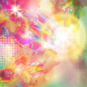 Abstract light glowing space background Stock Illustration