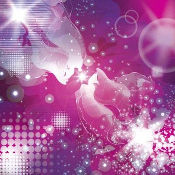 Abstract light glowing space background Stock Illustration