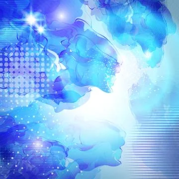 Abstract light glowing space background Stock Illustration