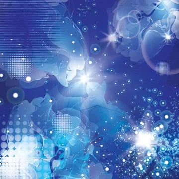 Abstract light glowing space background Stock Illustration