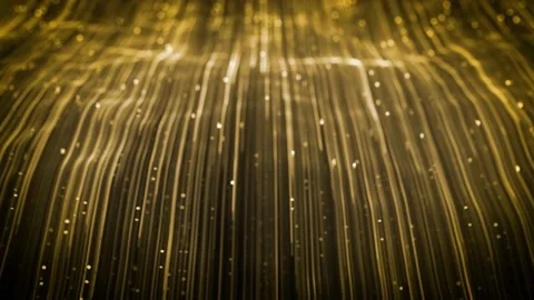 Abstract Light Gold Strings Flowing Background Loop Stock Footage 167889952