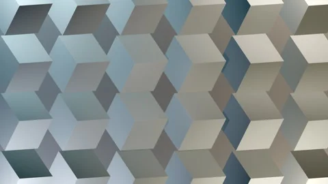 Abstract light gray cubic background with slowly moving cubes Stock Footage 273923165