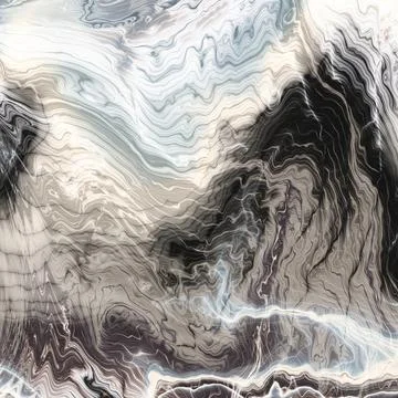 Abstract light gray Marble texture. Fractal digital Art Background. High Reso Stock Illustration