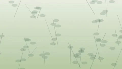 Abstract light green background with floating circles and thin lines for mi.. Stock Illustration