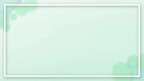 Abstract Light Green Background with Hexagon Corner Accents and White Frame Stock Footage 346115061
