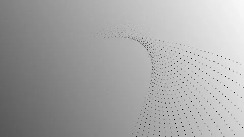 Abstract Light Grey and White Circular Particle Wave Background Stock Footage 315080650