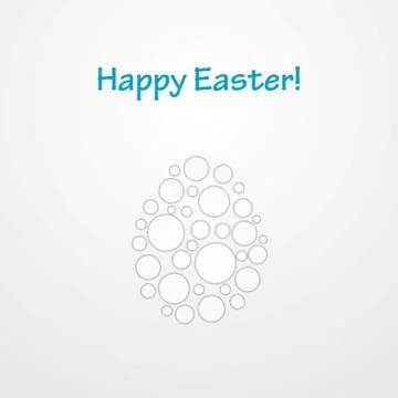 Abstract light grey Easter egg vector background Stock Illustration