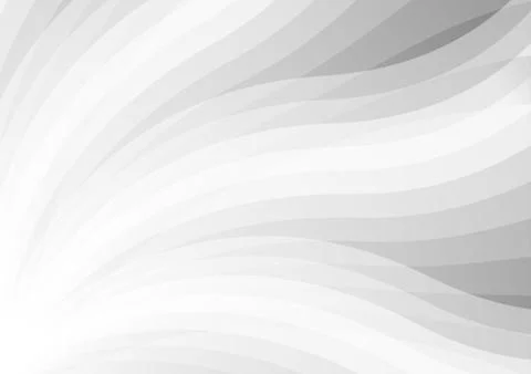 Abstract light grey wavy pattern background Stock Illustration