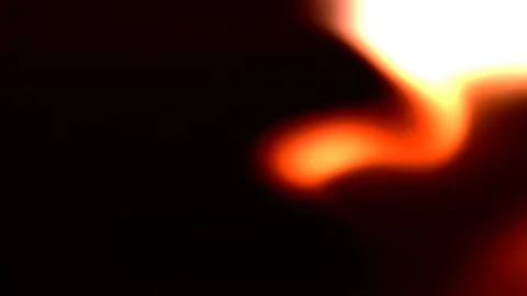 Abstract light leak with glowing orange and white curves on black background Stock Illustration