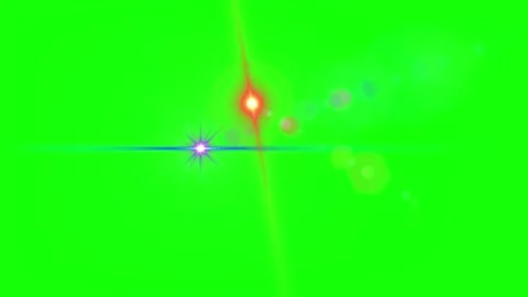Abstract light lens flare effect isolated on a green screen background Stock Footage 346199314