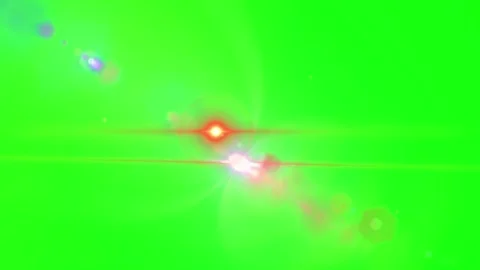 Abstract light lens flare on green screen. Glowing optical effect for video Stock Footage 340380736