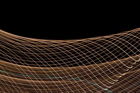 Abstract light line background.Light trails on dark background. Stock Photos