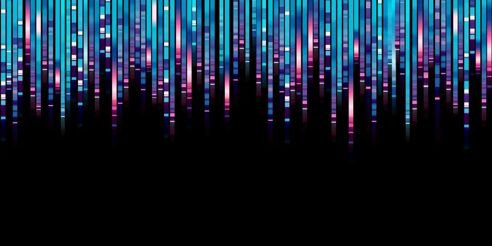 Abstract light line glow blue led line motion technology background 3d illu.. Stock Illustration