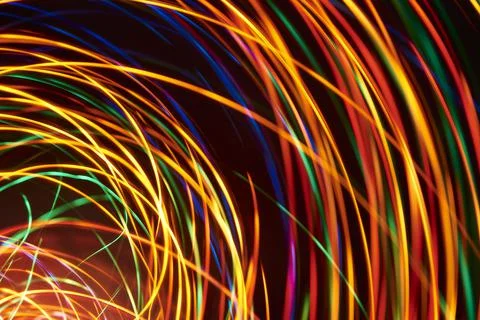 Abstract light lines background, dynamic colorful image Foto stock