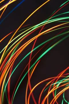 Abstract light lines background, dynamic colorful image Stock Photos