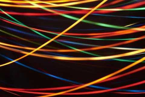 Abstract light lines background, dynamic colorful image Stock Photos