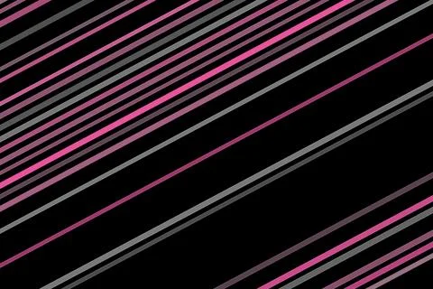 Abstract light lines on black background with pink and gray Stock Illustration