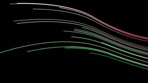 Abstract light lines creating dynamic wavy pattern Stock Footage 337358744