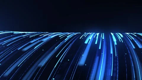 Abstract light lines curves. The movement of bright neon lines Stock Footage 281841541